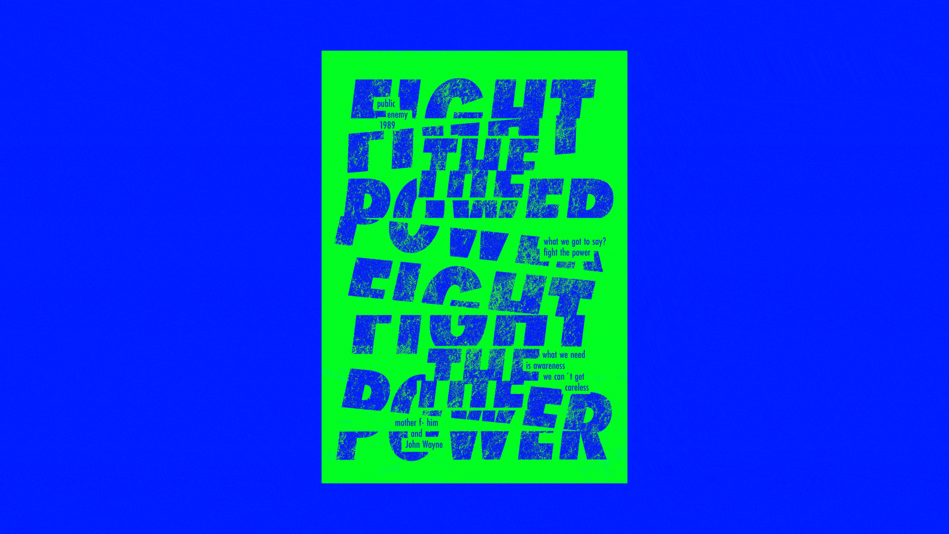 fight the power protest poster gif